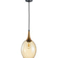 Wine Glass Shape Pendant Light - Bronze Amber