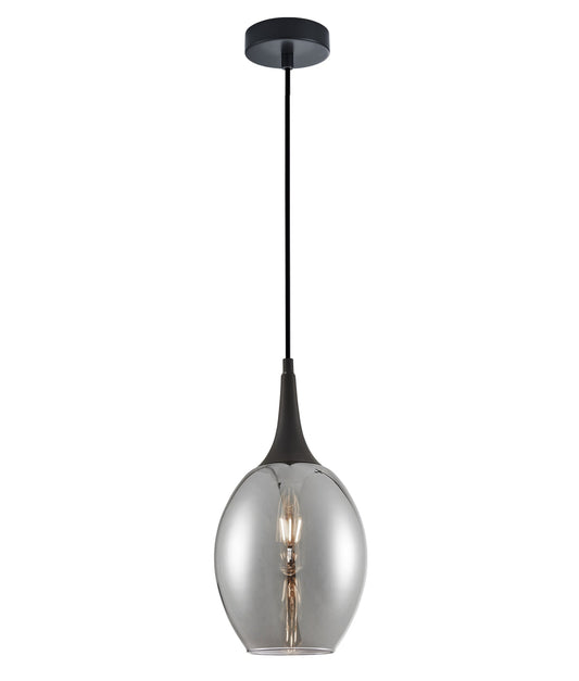 Wine Glass Shape Pendant Light - Mirror Black