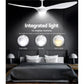 132cm (52'') Remote DC Ceiling Fan with LED Light - White