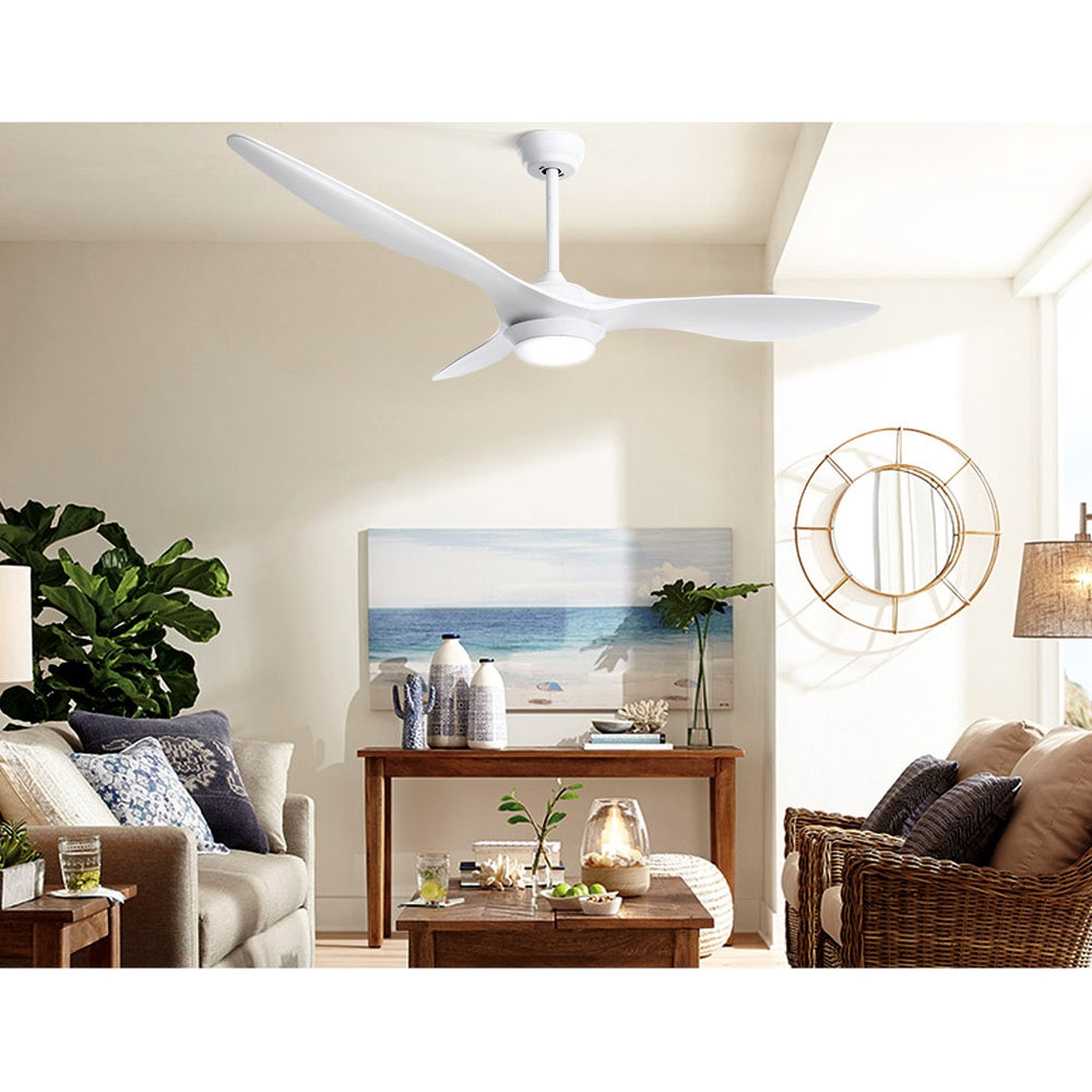 132cm (52'') Remote DC Ceiling Fan with LED Light - White