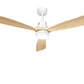 132cm (52'') Remote Ceiling Fan with LED Light - Light Wood