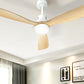 132cm (52'') Remote Ceiling Fan with LED Light - Light Wood