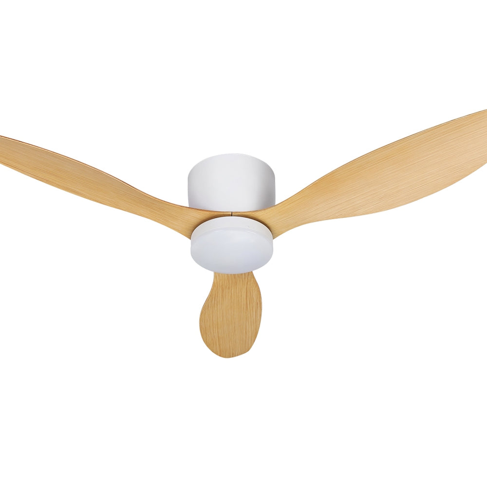 132cm (52'') Remote DC Ceiling Fan with LED Light - Light Wood