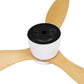 132cm (52'') Remote DC Ceiling Fan with LED Light - Light Wood