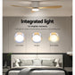 132cm (52'') Remote DC Ceiling Fan with LED Light - Light Wood