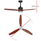 132cm (52'') Remote Ceiling Fan AC Motor 3 Blades with Light - Dark Wood