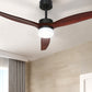 132cm (52'') Remote Ceiling Fan AC Motor 3 Blades with Light - Dark Wood