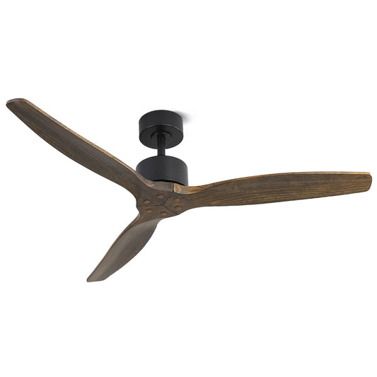 132cm (52'') Remote Ceiling Fan AC Motor 3 Blades - Dark Wood