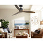 132cm (52'') Remote Ceiling Fan AC Motor 3 Blades - Dark Wood