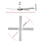 132cm (52'') Remote Ceiling Fan  - White