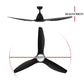 162cm (64'') Remote DC Ceiling Fan with Light - Black