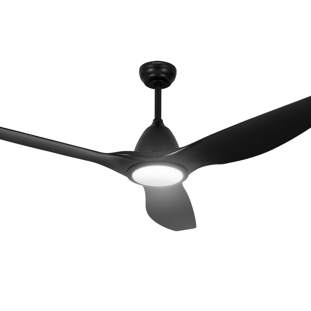 162cm (64'') Remote DC Ceiling Fan with Light - Black