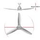 162cm (64'') Remote DC Ceiling Fan with Light - Silver