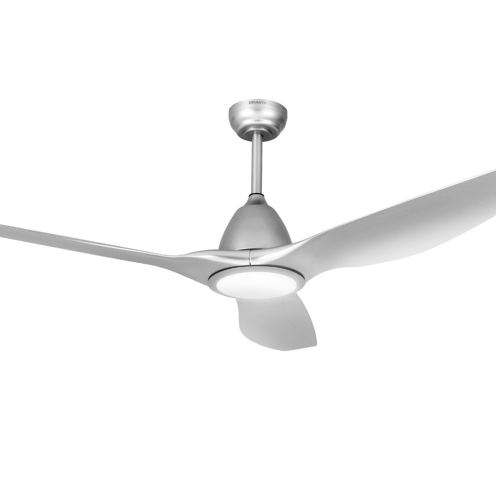 162cm (64'') Remote DC Ceiling Fan with Light - Silver