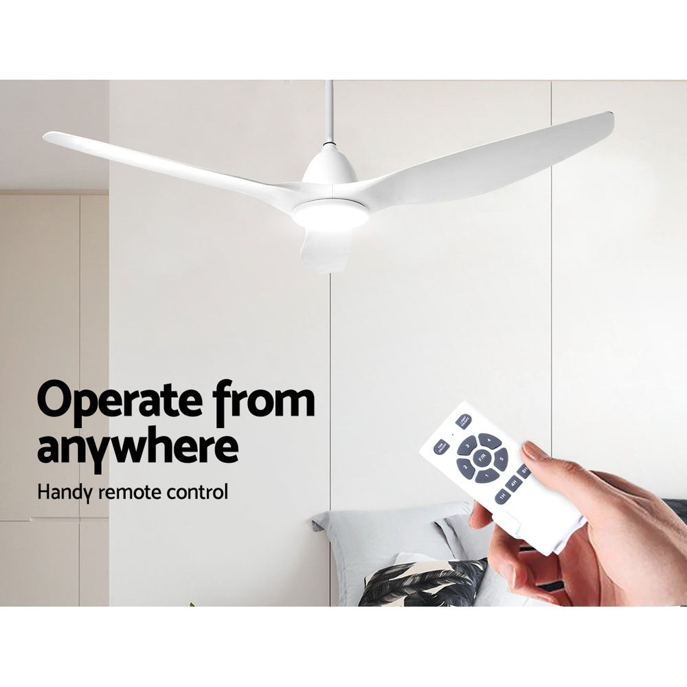 162cm (64'') Remote DC Ceiling Fan with Light - White