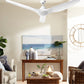 162cm (64'') Remote DC Ceiling Fan with Light - White