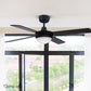 132cm (52'') Remote Ceiling Fan with LED Light - Black