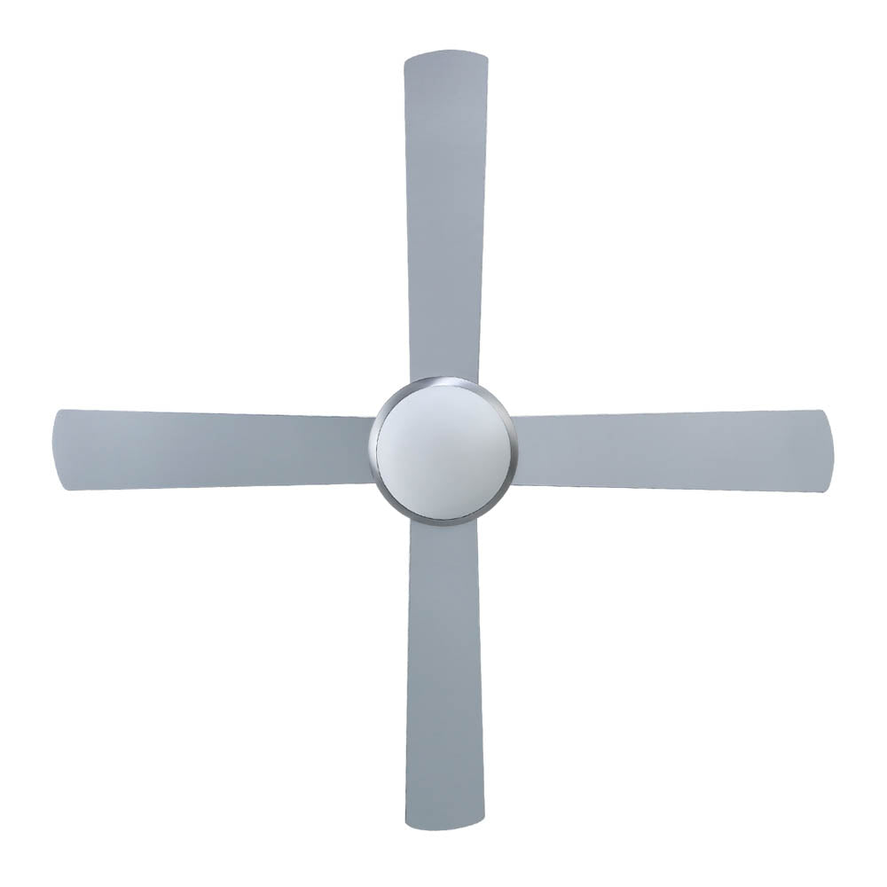 132cm (52'') Remote Ceiling Fan with LED Light - Silver