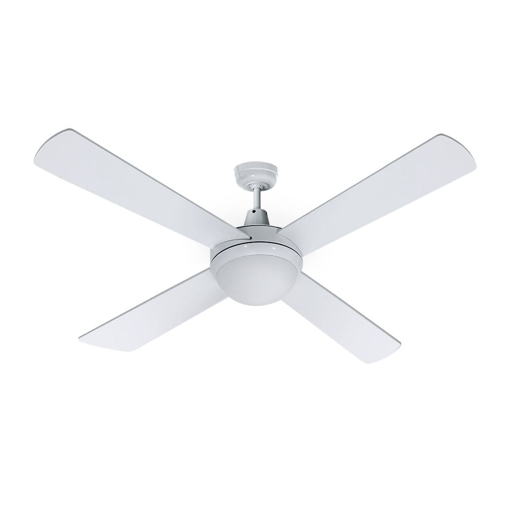 132cm (52'') Remote Ceiling Fan with LED Light - White