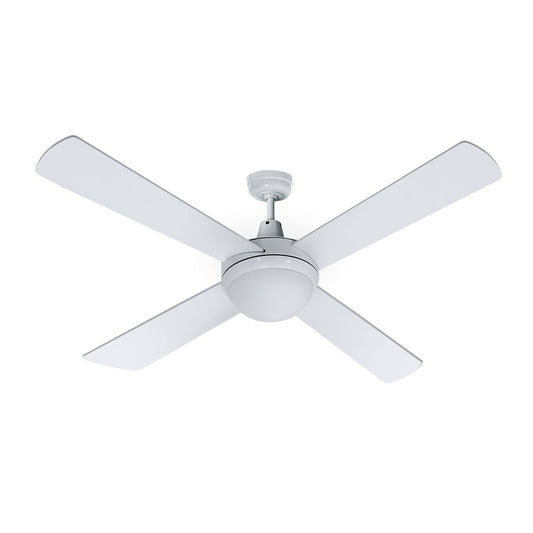 132cm (52'') Remote Ceiling Fan with LED Light - White