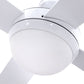 132cm (52'') Remote Ceiling Fan with LED Light - White