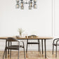 Smokey Black Ellipse x12 Round Base Pendant Lights