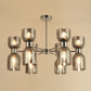 Smokey Black Ellipse x12 Round Base Pendant Lights