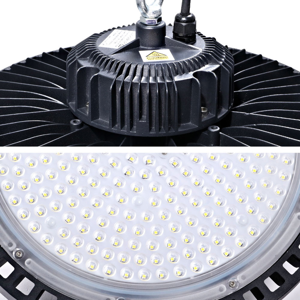 Black UFO LED High Bay Light 150W - Industrial Workshop Lamp