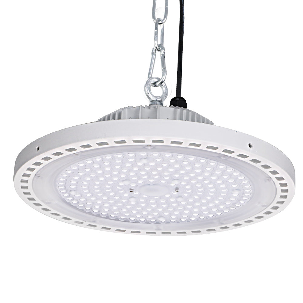 White UFO LED High Bay Light 150W - Industrial Workshop Lamp