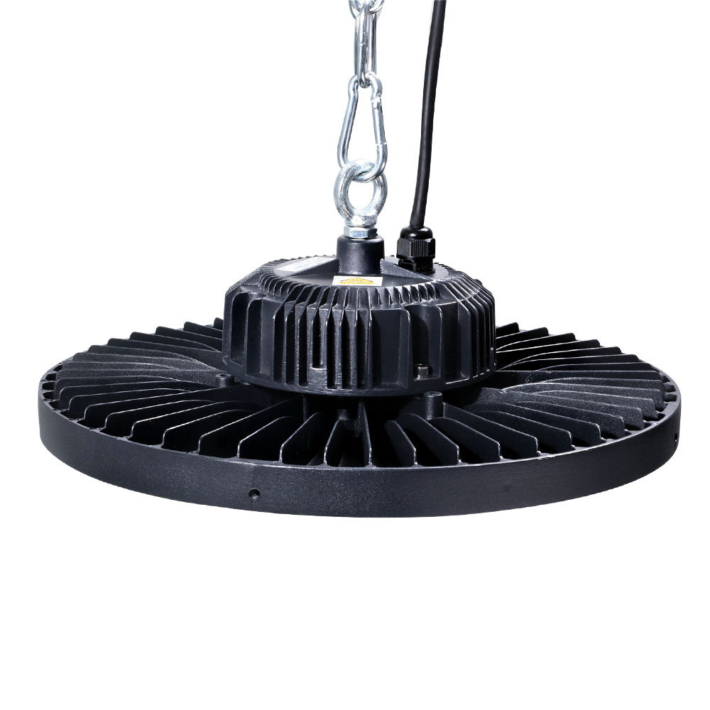 Black UFO LED High Bay Light 200W - Industrial Workshop Lamp