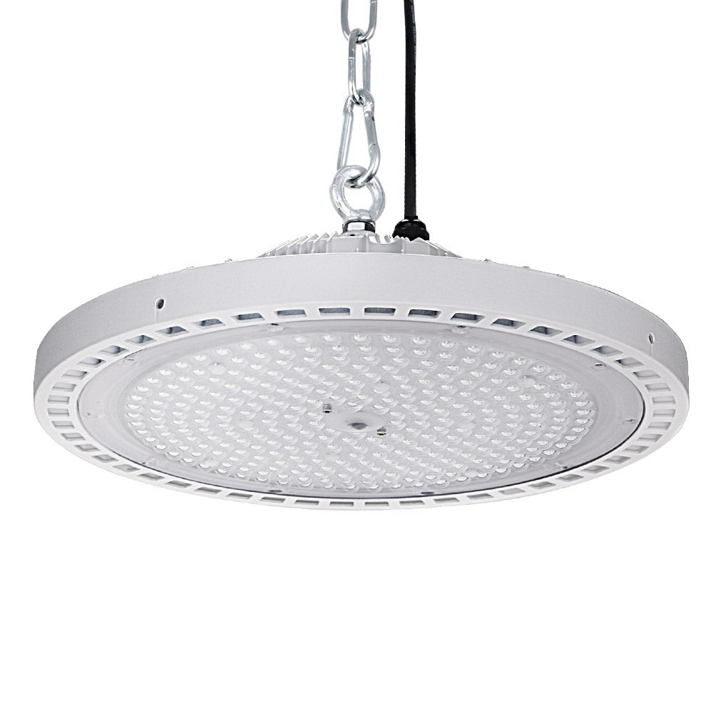 White UFO LED High Bay Light 200W - Industrial Workshop Lamp