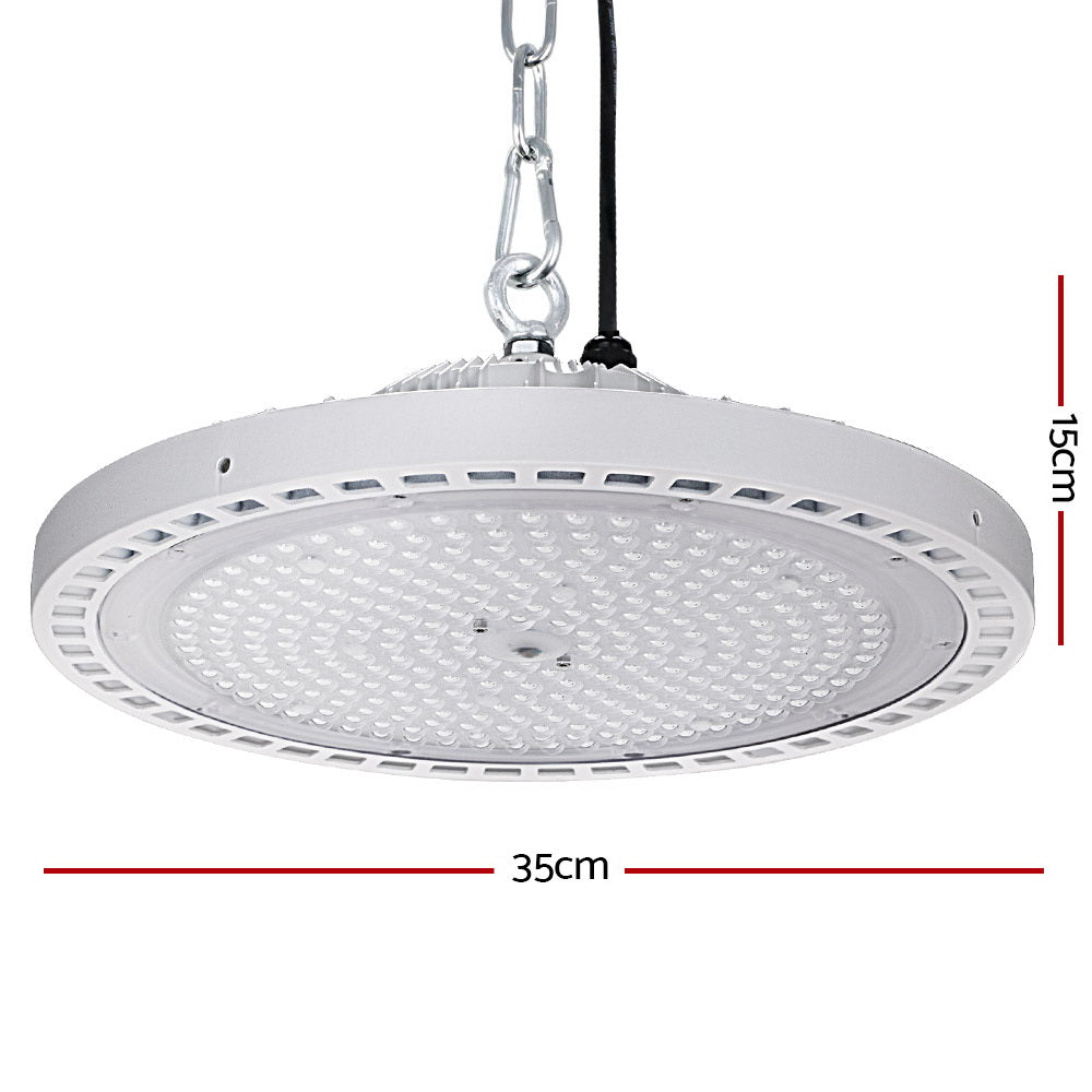 White UFO LED High Bay Light 200W - Industrial Workshop Lamp