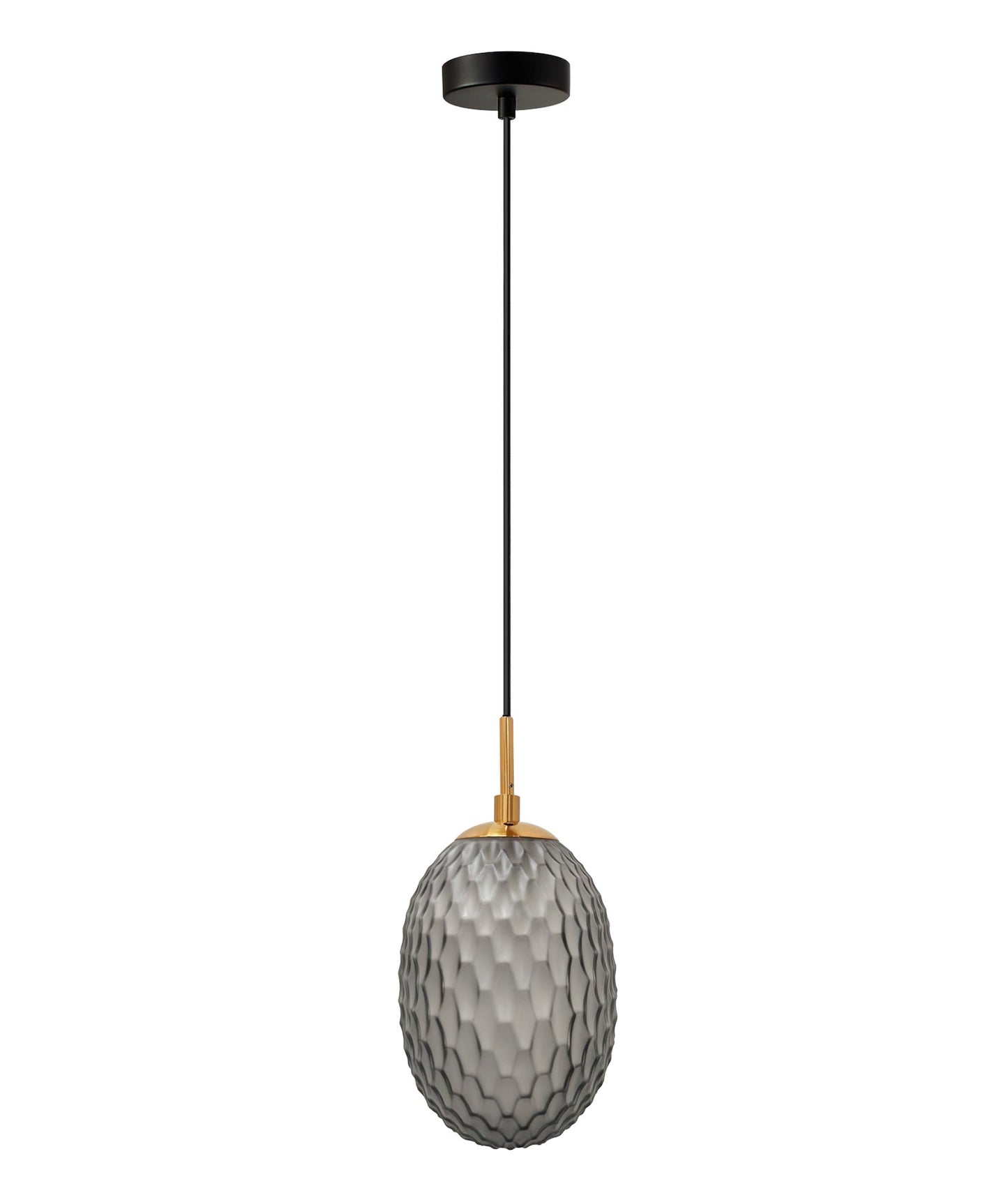 Glass Segmented with Brass Highlight Enclosed Pendant Lights