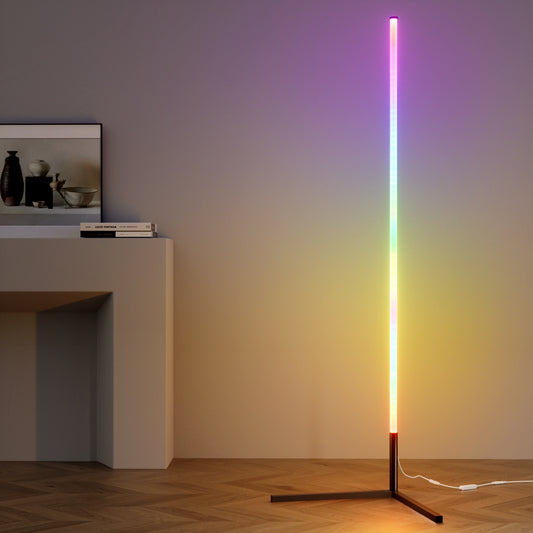 Spectrum Arc RGB LED Corner Floor Lamp - 150cm with Remote Control