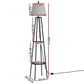 Upright Floor Lamp with Two-Tier Storage Shelves - Light Stand