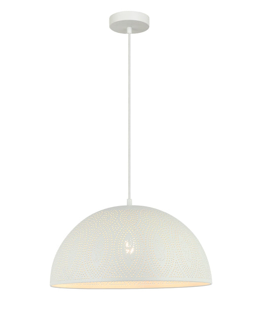 Bohemian Dome Shape Pendant Light - White