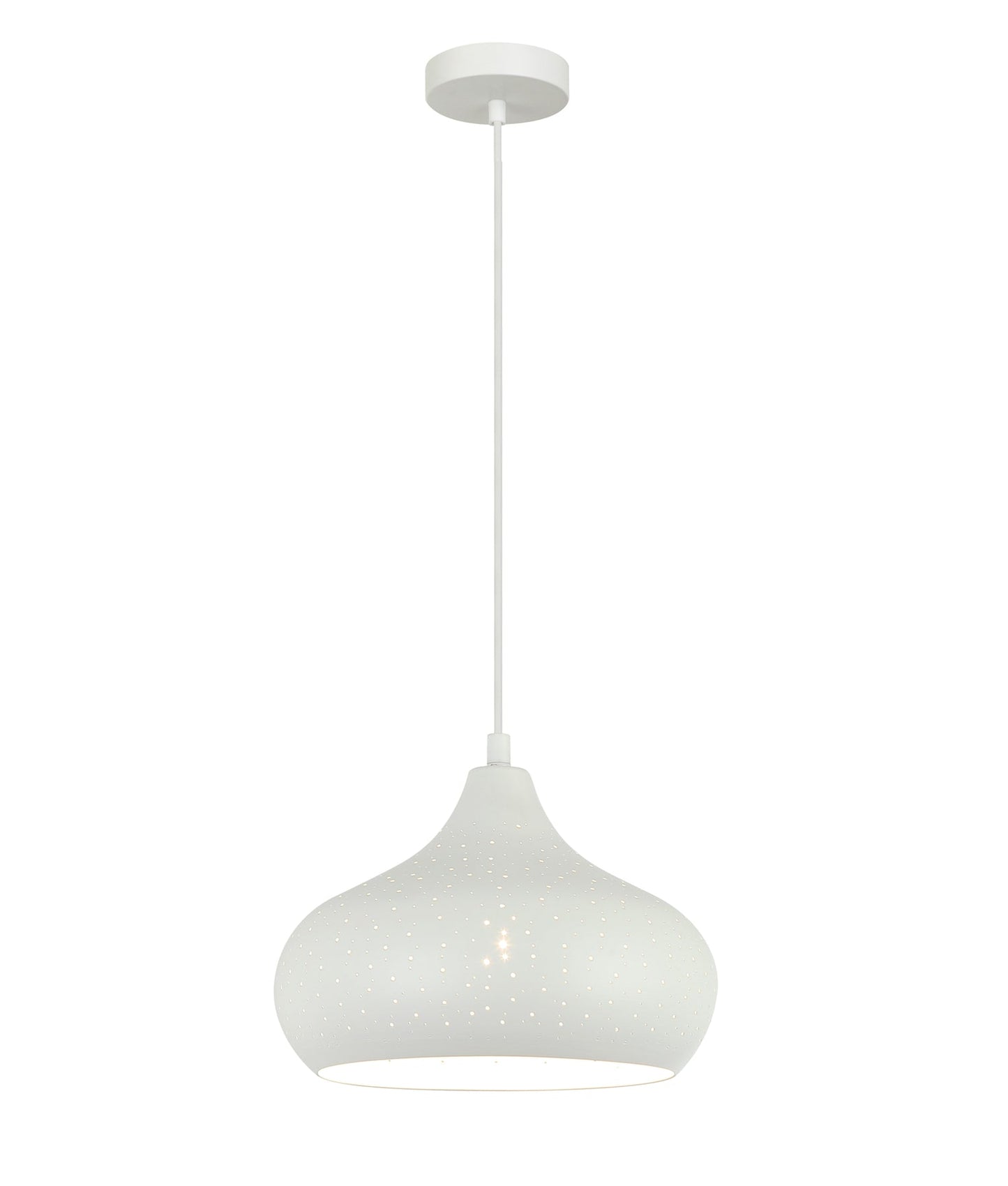 Bohemian Champagne Glass Shape Pendant Light - White