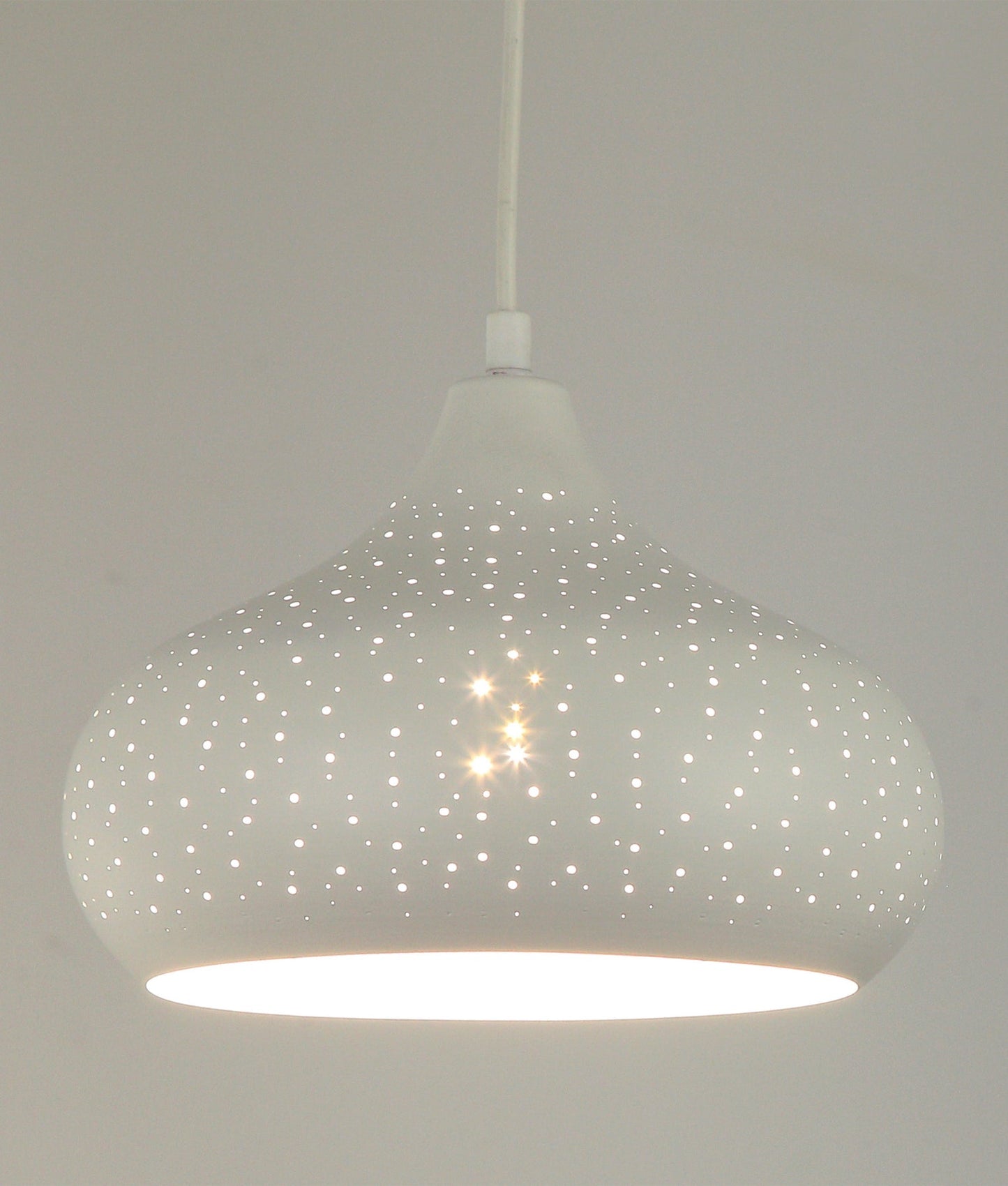 Bohemian Champagne Glass Shape Pendant Light - White