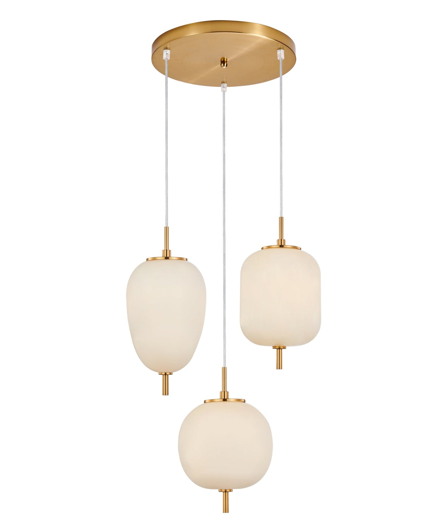 Interior Opal Matte Mirror Finish Multiple Pendant Lights