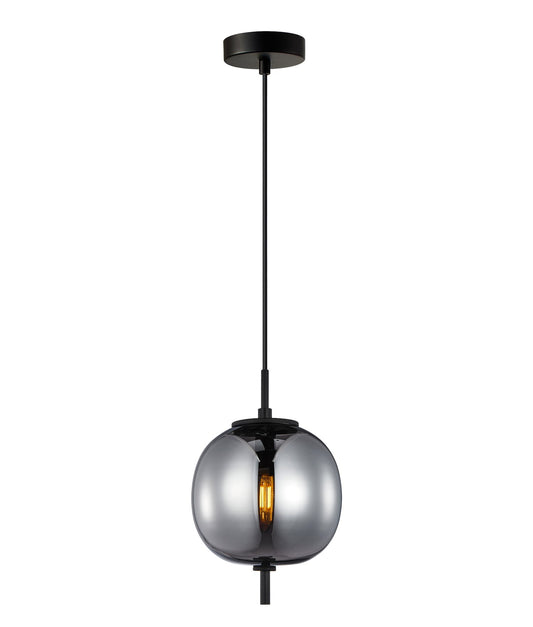 Smokey Black Mirror Finish Pendant Light