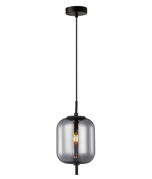 Smokey Black Mirror Finish Jar Pendant Lights