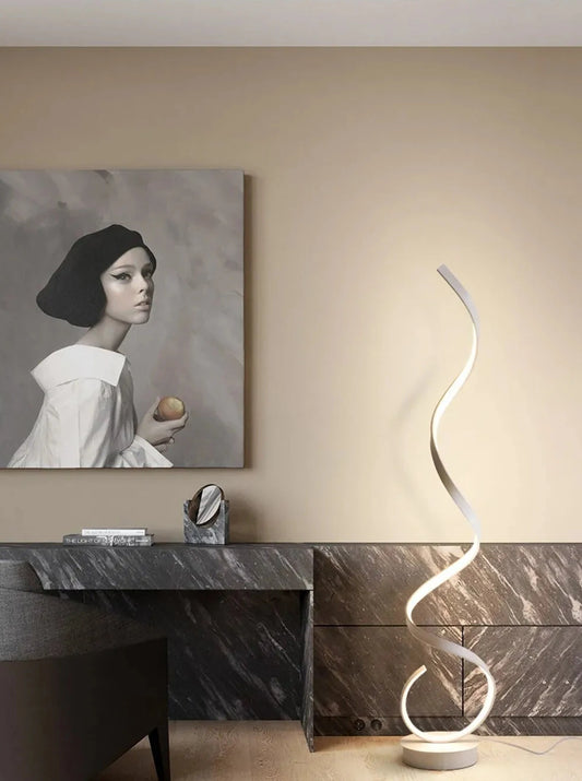 Ribbon Luxury LED Decoration Floor Lamp - White