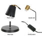 Adjustable Black LED Floor Lamp with Brass Accent - Modern Reading Light