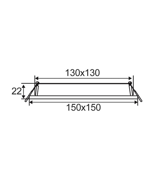 Ultra Slim LED Dimmable Tri-CCT Recessed Downlights - Square