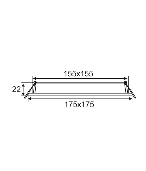 Ultra Slim LED Dimmable Tri-CCT Recessed Downlights - Square