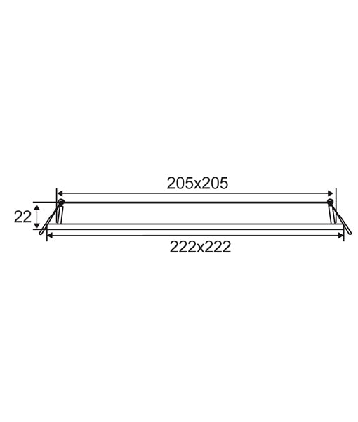 Ultra Slim LED Dimmable Tri-CCT Recessed Downlights - Square