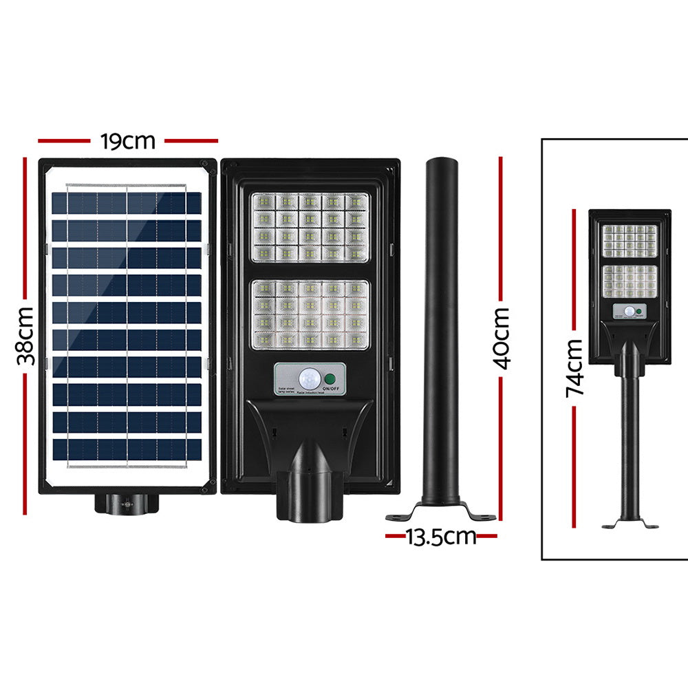 160-LED Ultra-Bright Solar Street Lamp with Motion Sensor & Remote