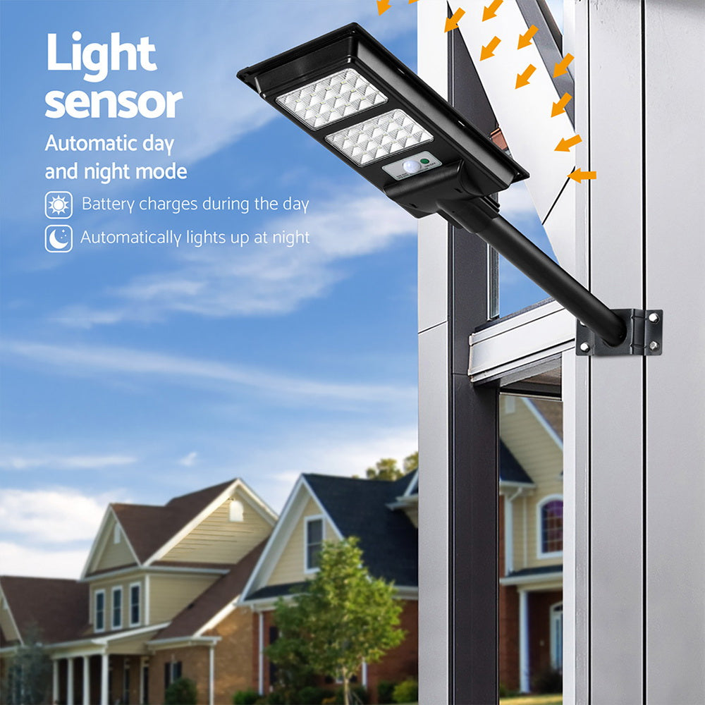 160-LED Ultra-Bright Solar Street Lamp with Motion Sensor & Remote