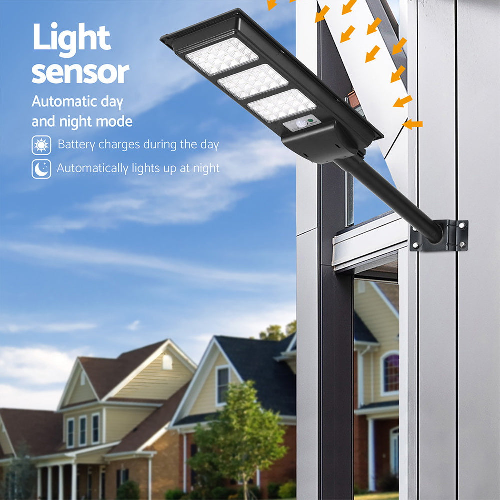 240-LED Ultra-Bright Solar Street Lamp with Motion Sensor & Remote