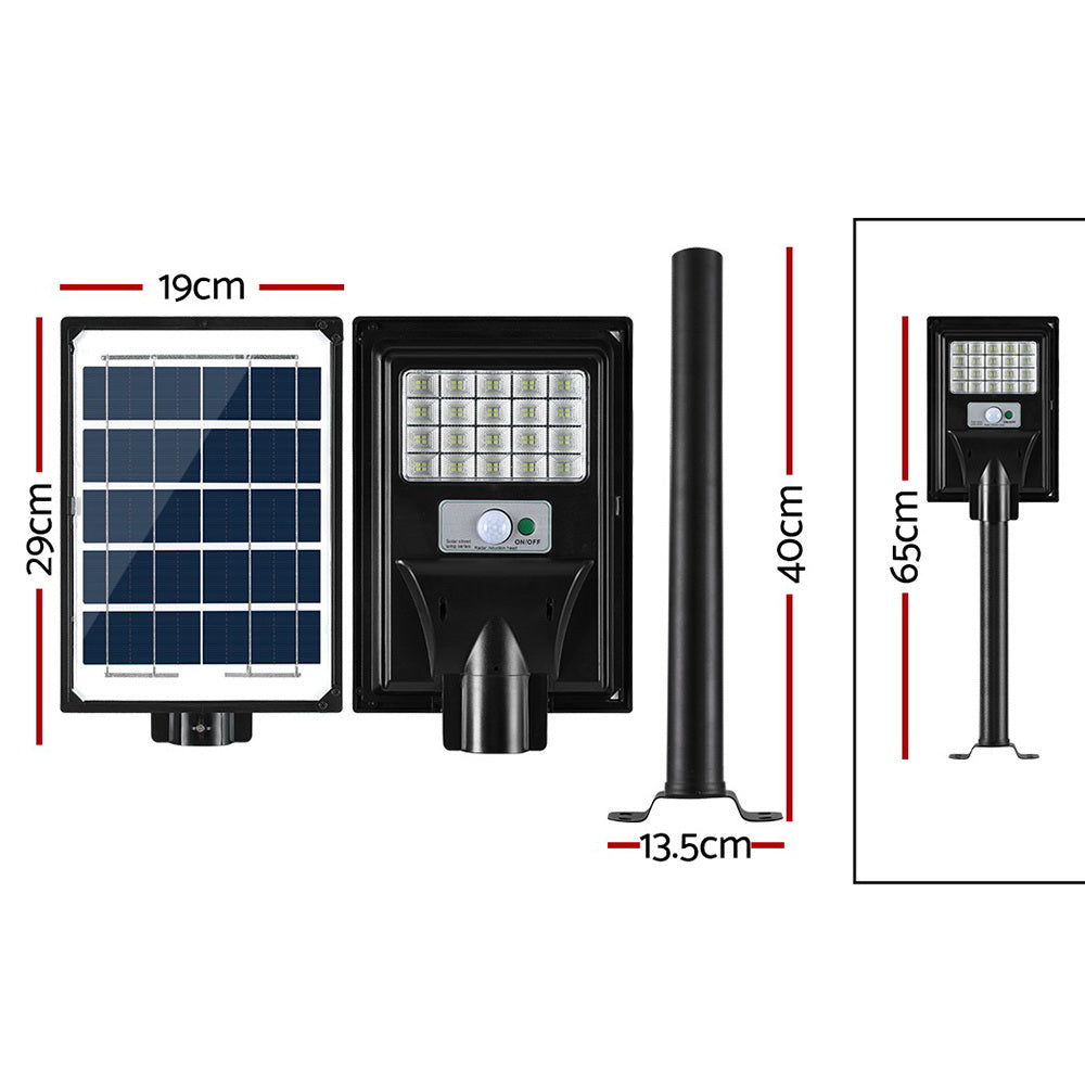 80-LED Ultra-Bright Solar Street Lamp with Motion Sensor & Remote